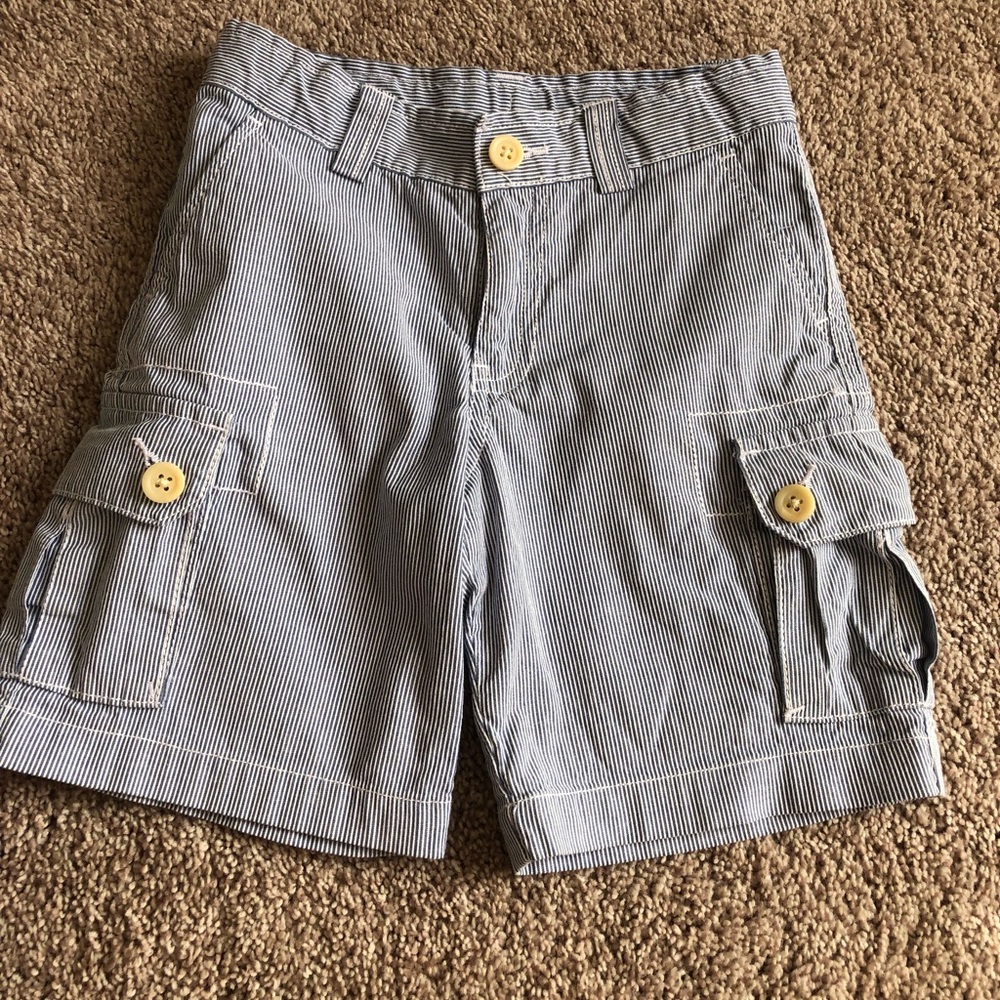 Ralph Lauren seersucker blue and white shorts 4t